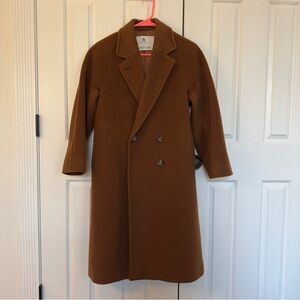 Aritzia The Slouch Coat Short Chocolatier Brown